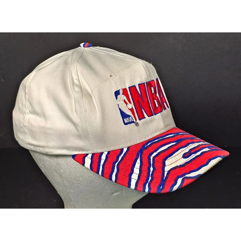 Zubaz Officially Licensed NBA Snapback Red White & Blue Hat Cap, Made in USA